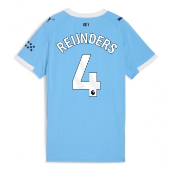Billige Fotballdrakt Manchester City Tijjani Reijnders #4 Replika Hjemmedrakt Dame 2025-26 Kortermet